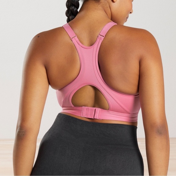 Gymshark Pink High-Neck Sports Bra 32D - Picture 2 of 5